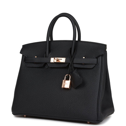 Hermes Birkin 25 Caban Togo Rose Gold Hardware