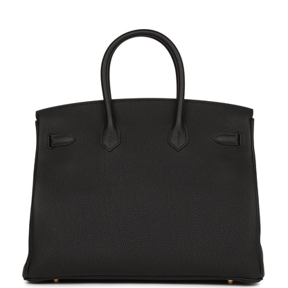 Hermes Birkin 35 Black Togo Gold Hardware