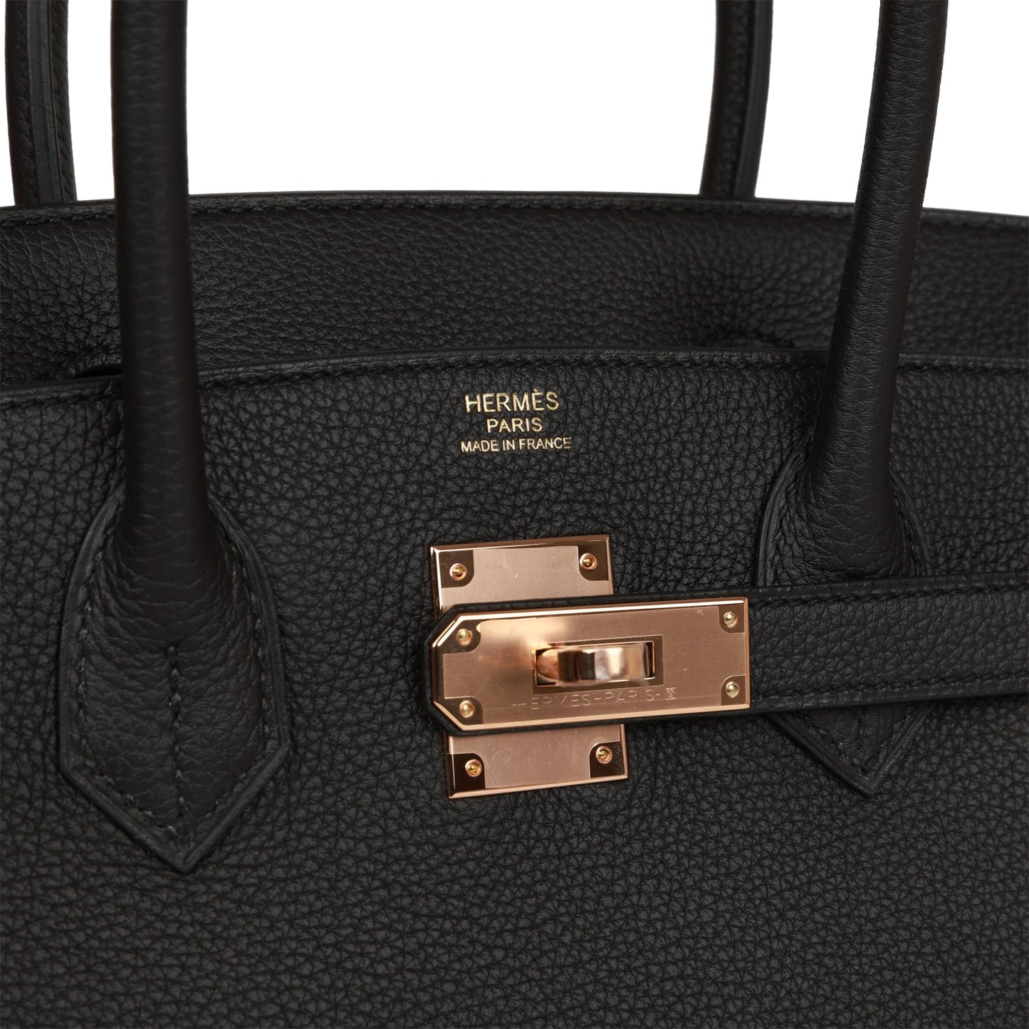 Hermes Birkin 30 Black Togo Rose Gold Hardware