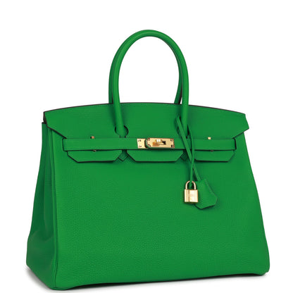 Hermes Birkin 35 Bamboo Togo Gold Hardware