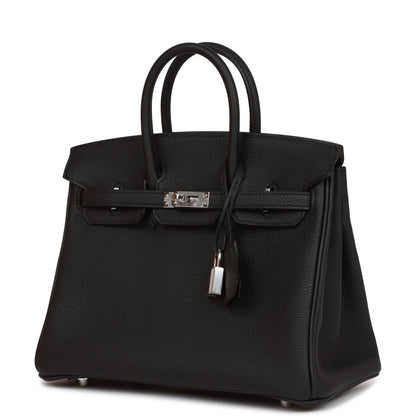 Hermes Birkin 25 Black Togo Palladium Hardware