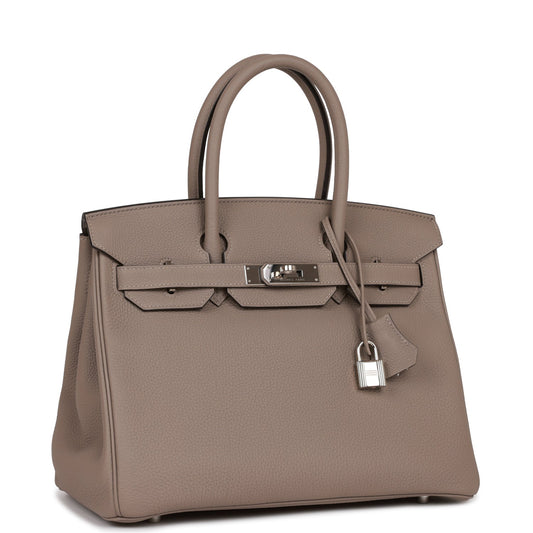 Hermes Birkin 30 Gris Asphalte Togo Palladium Hardware