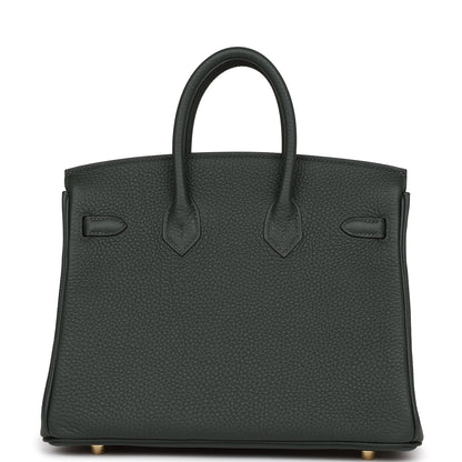 Hermes Birkin 25 Vert Fonce Togo Gold Hardware