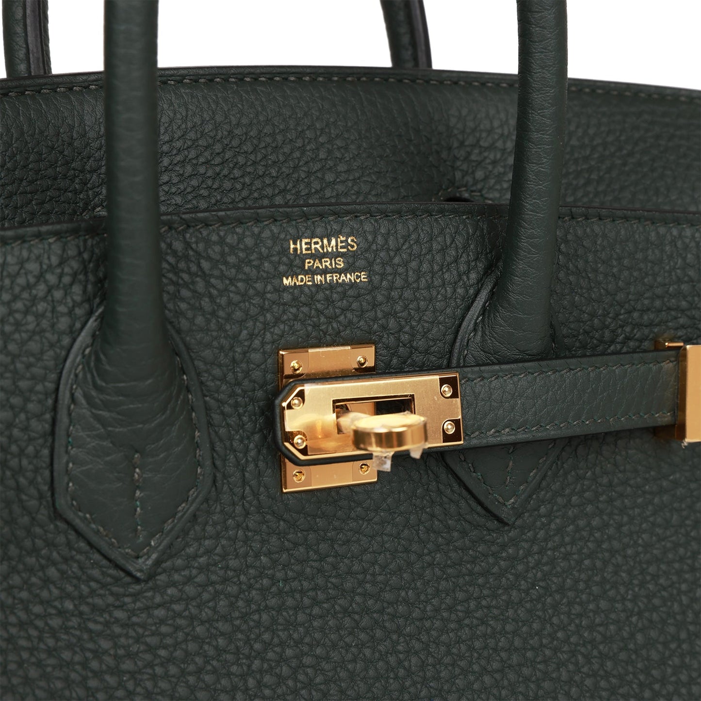 Hermes Birkin 25 Vert Fonce Togo Gold Hardware