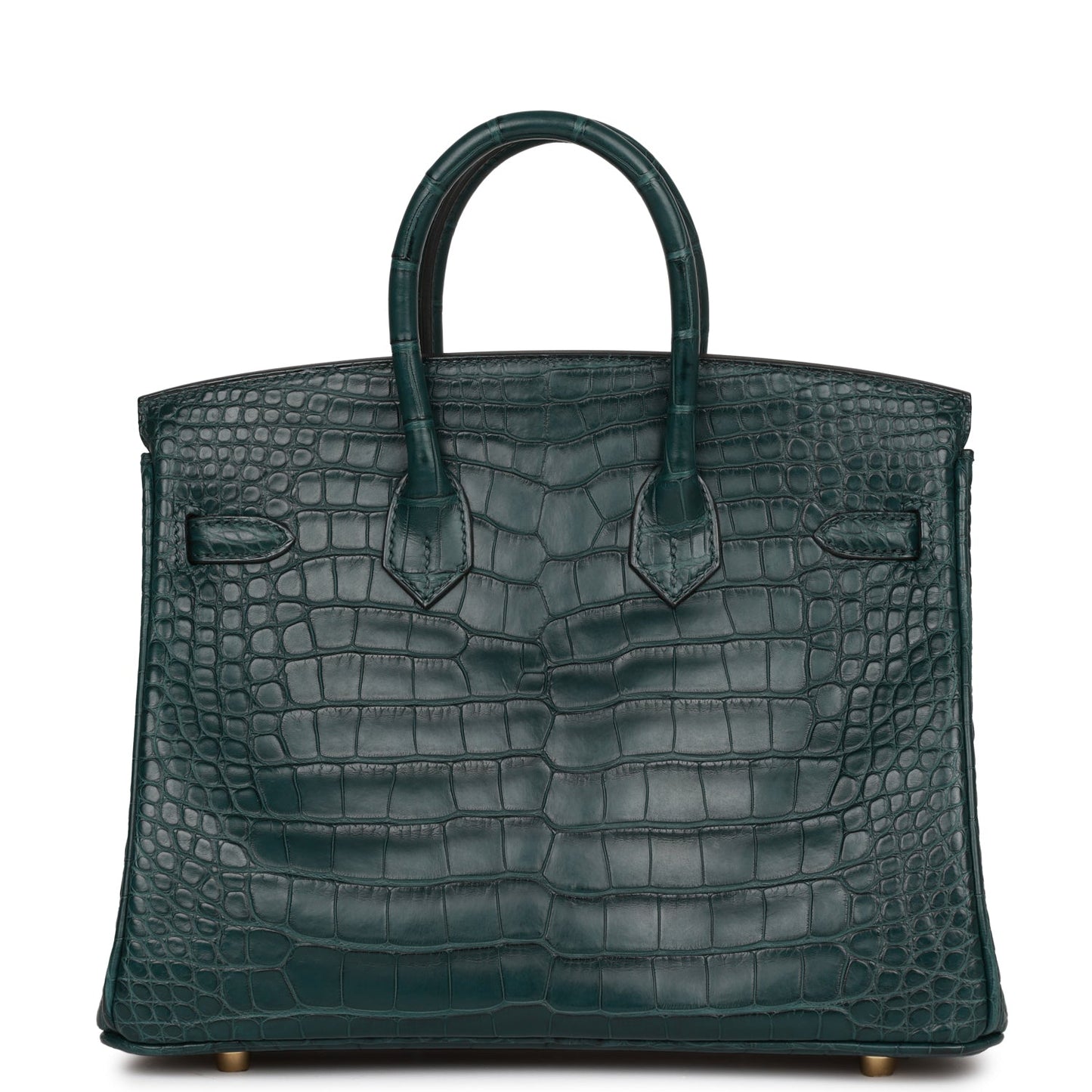 Hermes Birkin 25 Vert Cypress Matte Alligator Gold Hardware