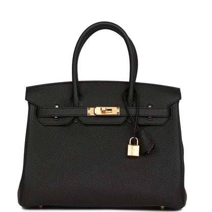 Hermes Birkin 30 Black Togo Gold Hardware