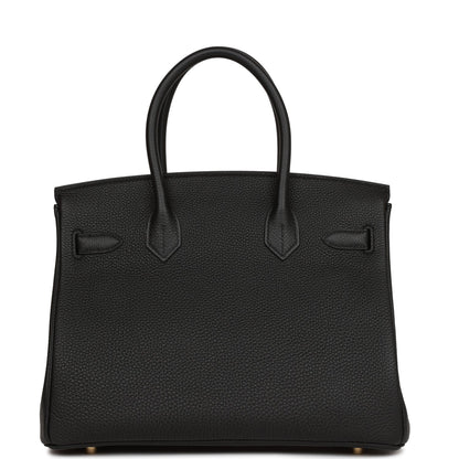 Hermes Birkin 30 Black Togo Gold Hardware