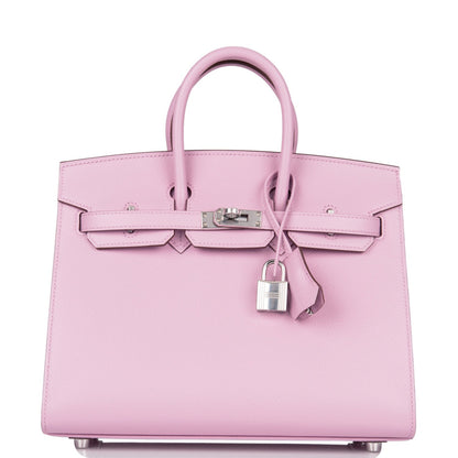 Hermes Birkin Sellier 25 Mauve Sylvestre Epsom Palladium Hardware