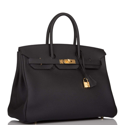 Hermes Birkin 35 Black Togo Gold Hardware