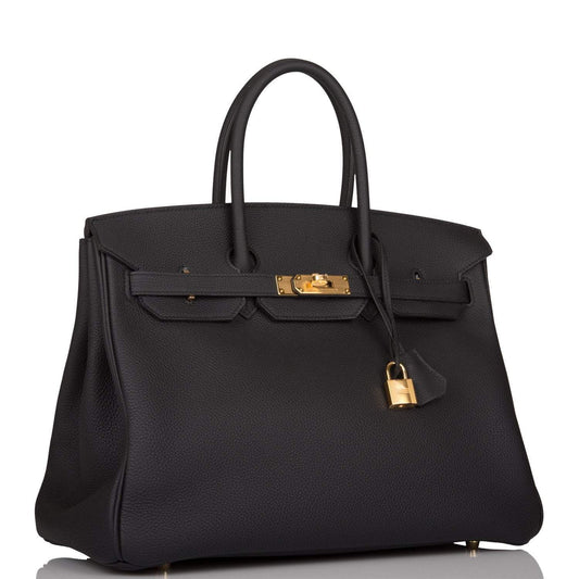 Hermes Birkin 35 Black Togo Gold Hardware