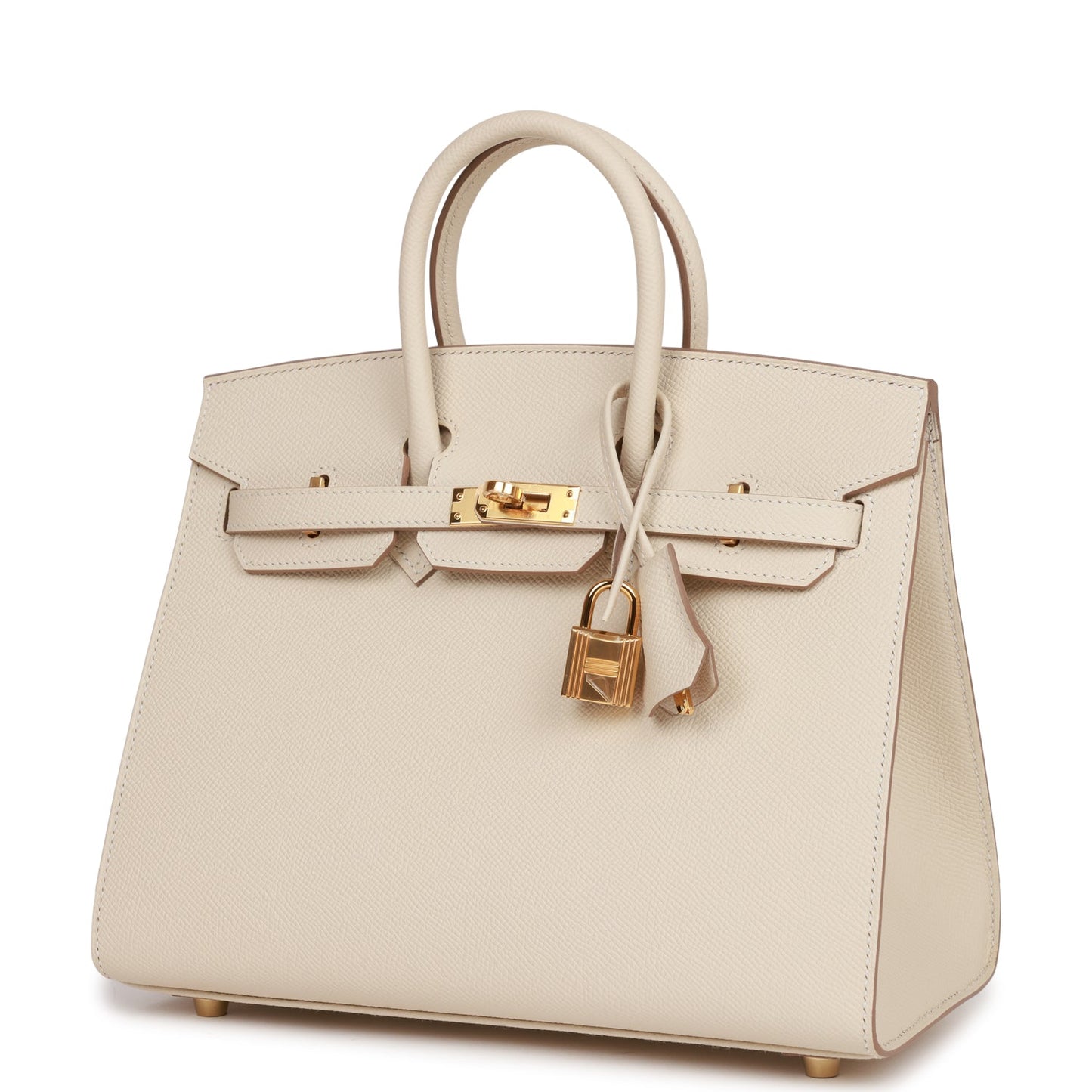 Hermes Birkin Sellier 25 Craie Epsom Gold Hardware