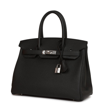 Hermes Birkin 30 Black Togo Palladium Hardware