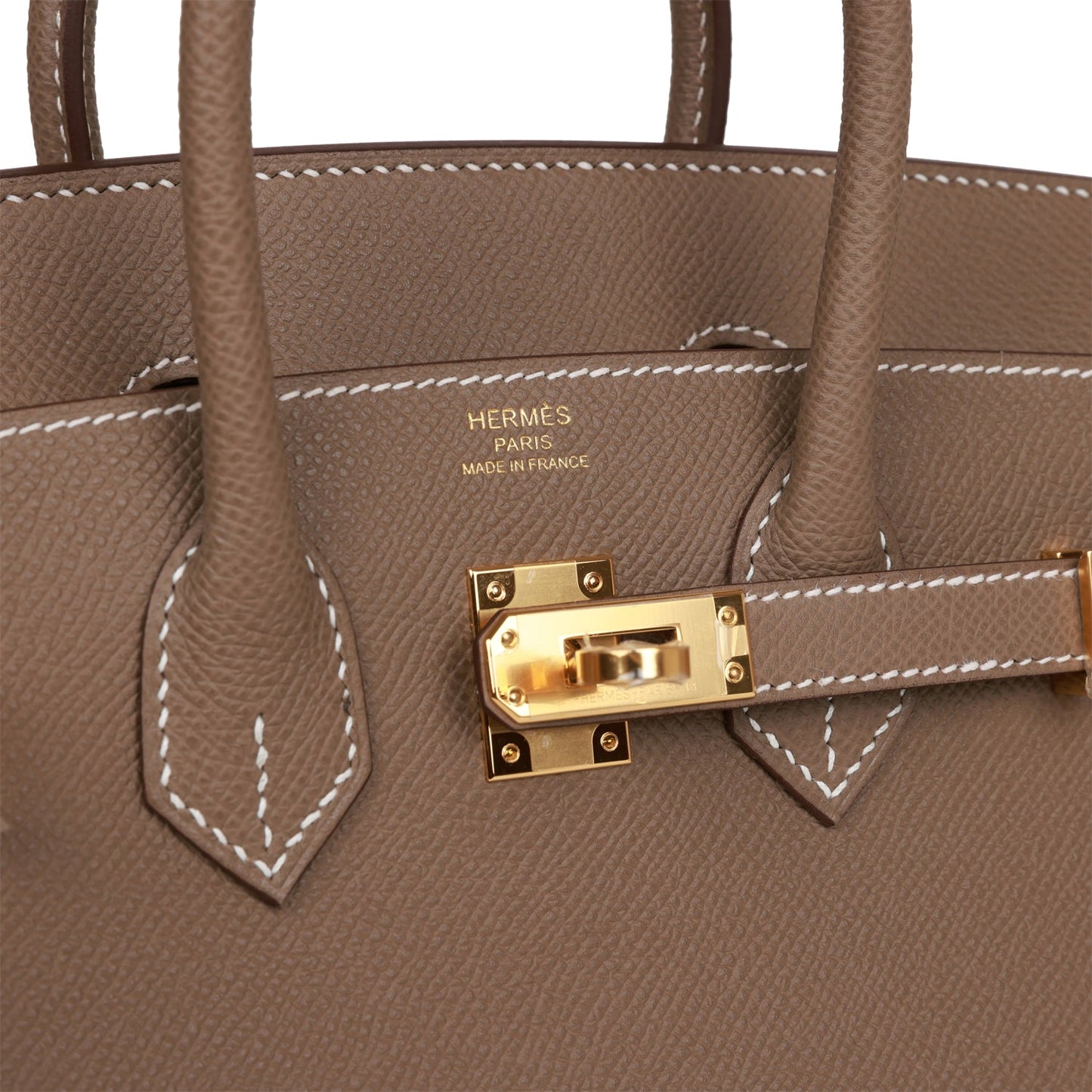 Hermes Birkin Sellier 25 Etoupe Epsom Gold Hardware