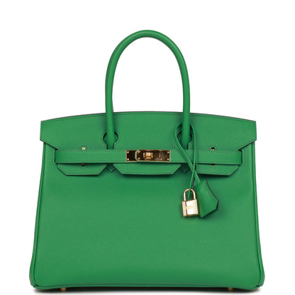 Hermes Birkin 30 Cactus Epsom Gold Hardware