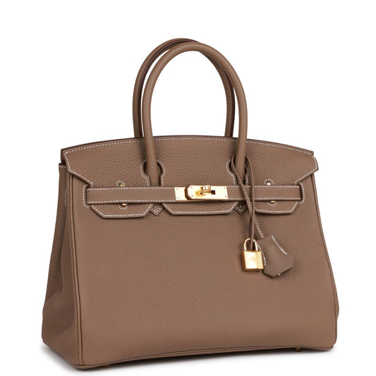 Hermes Birkin 30 Etoupe Togo Gold Hardware