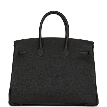 Hermes Birkin 35 Black Togo Gold Hardware