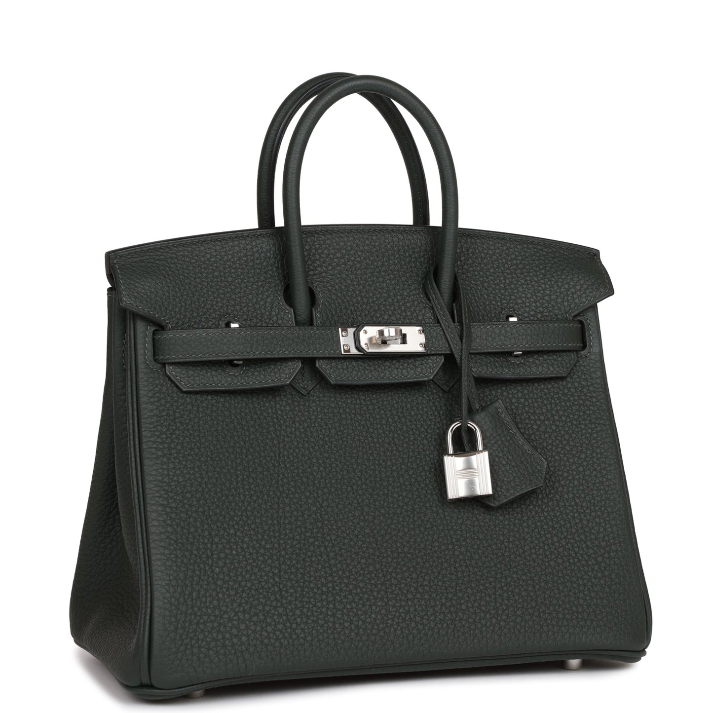 Hermes Birkin 25 Vert Fonce Togo Palladium Hardware