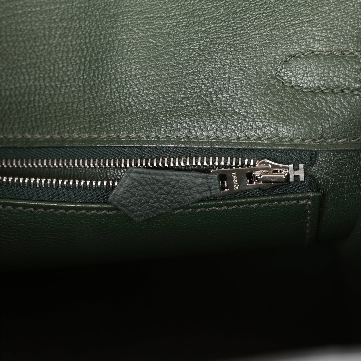 Hermes Birkin 25 Vert Fonce Togo Palladium Hardware