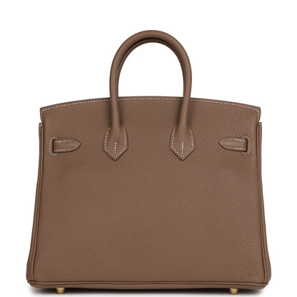 Hermes Birkin 25 Etoupe Togo Gold Hardware