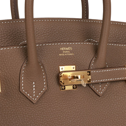 Hermes Birkin 25 Etoupe Togo Gold Hardware