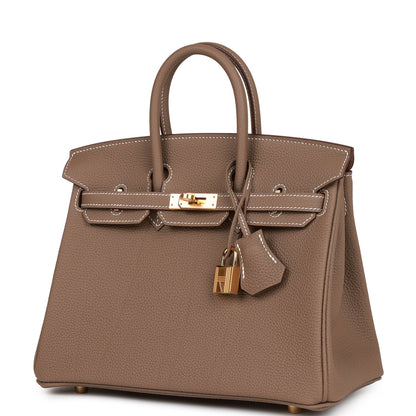 Hermes Birkin 25 Etoupe Togo Gold Hardware