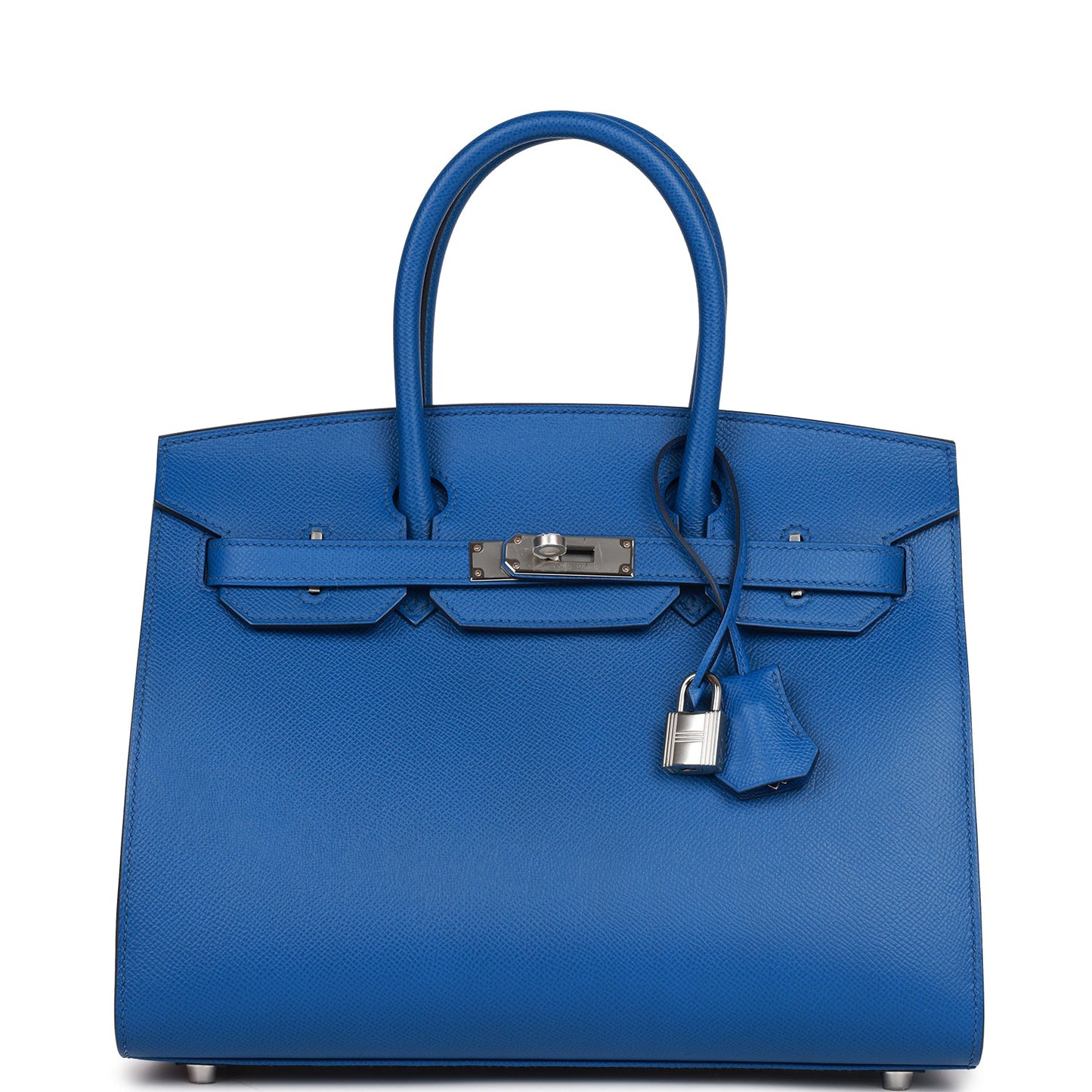 Hermes Birkin Sellier 30 Bleu France Epsom Palladium Hardware