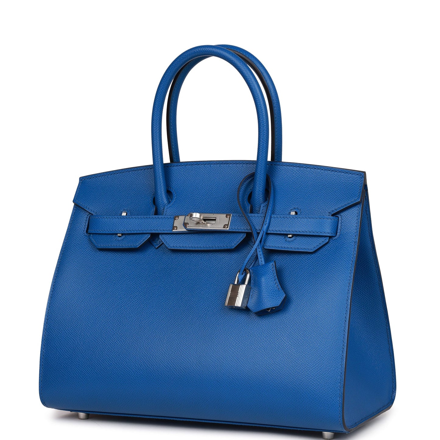 Hermes Birkin Sellier 30 Bleu France Epsom Palladium Hardware