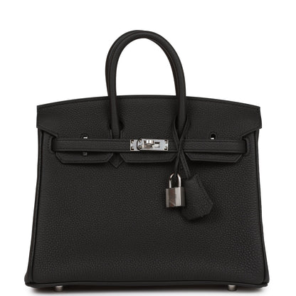 Hermes Birkin 25 Black Togo Palladium Hardware