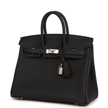 Hermes Birkin 25 Black Togo Palladium Hardware