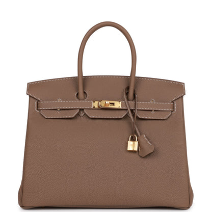 Hermes Birkin 35 Etoupe Togo Gold Hardware