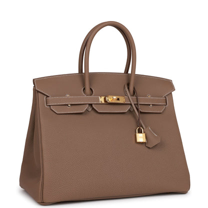 Hermes Birkin 35 Etoupe Togo Gold Hardware