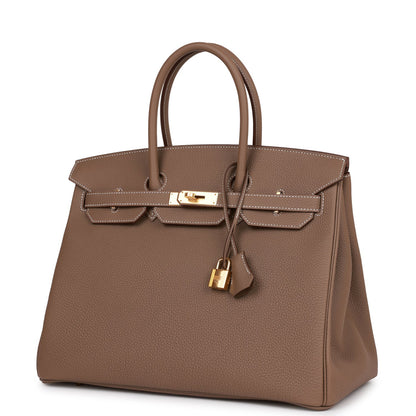 Hermes Birkin 35 Etoupe Togo Gold Hardware