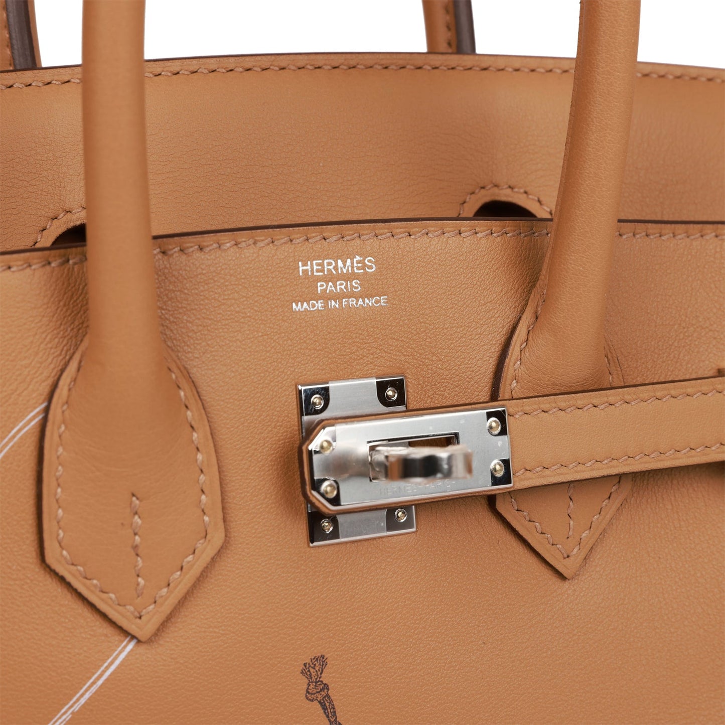 Hermes Birkin 25 In & Out Biscuit Swift Palladium Hardware