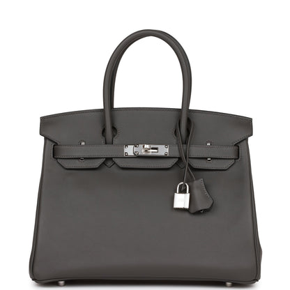 Hermes Birkin 30 Graphite Jonathan Palladium Hardware