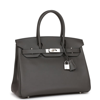 Hermes Birkin 30 Graphite Jonathan Palladium Hardware