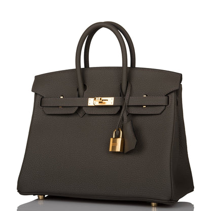 Hermes Birkin 25 Vert de Gris Togo Gold Hardware