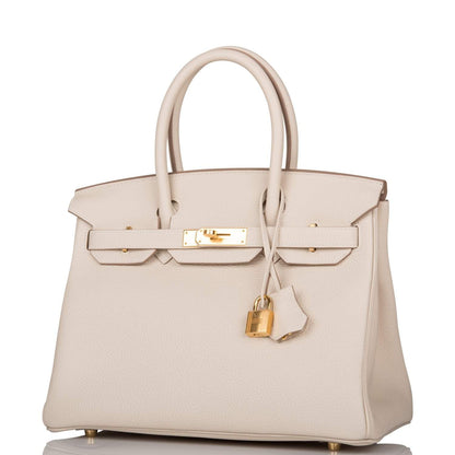 Hermes Birkin 30 Craie Togo Gold Hardware