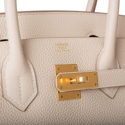 Hermes Birkin 30 Craie Togo Gold Hardware