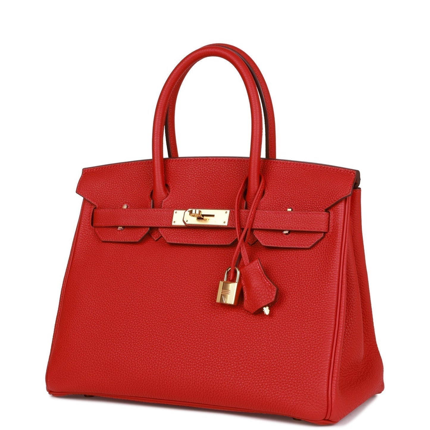 Hermes Birkin 30 Rouge Casaque Togo Gold Hardware