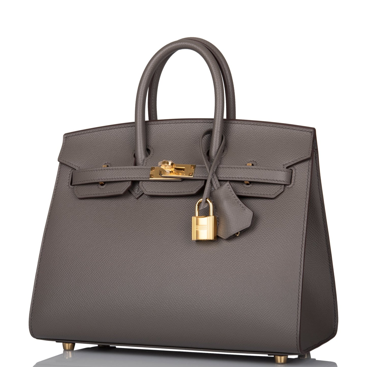 Hermes Birkin Sellier 25 Etain Epsom Gold Hardware