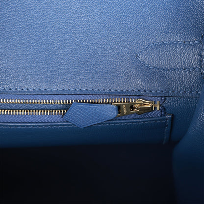 Hermes Birkin 30 Bleu Brighton Epsom Gold Hardware