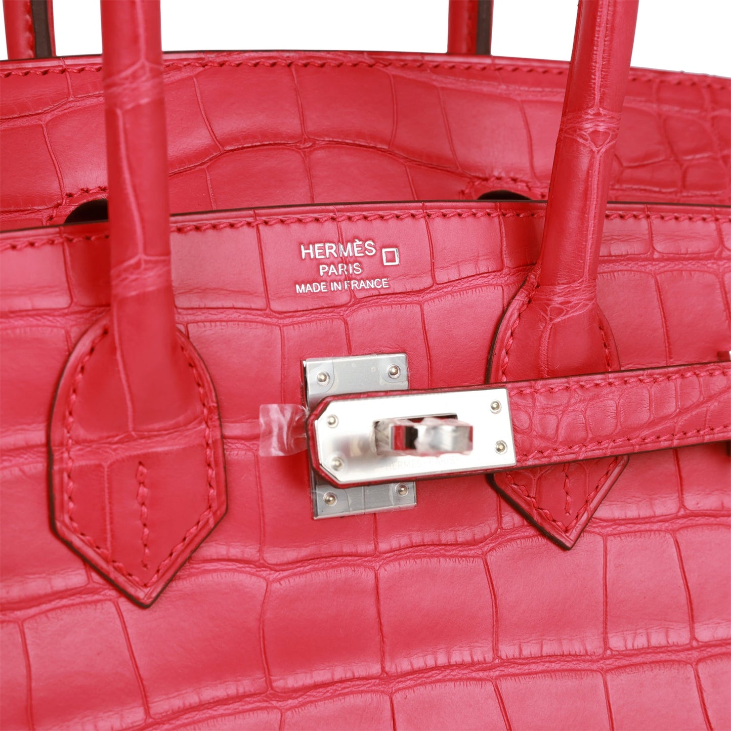 Hermes Birkin 25 Rose Extreme Matte Alligator Palladium Hardware