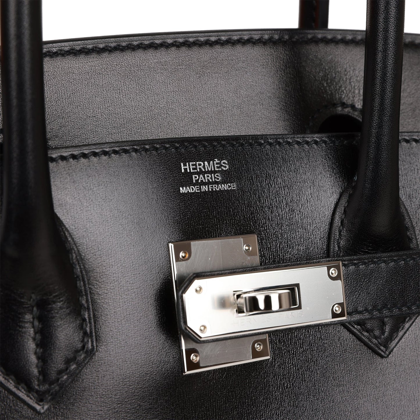 Hermes Birkin Sellier 30 Black Box Palladium Hardware