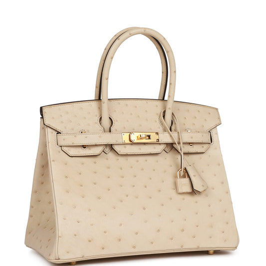 Hermes Birkin 30 Parchemin Ostrich Gold Hardware