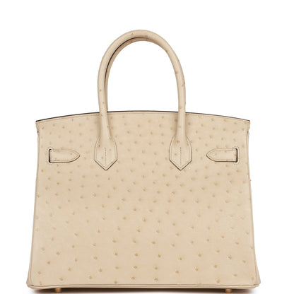 Hermes Birkin 30 Parchemin Ostrich Gold Hardware