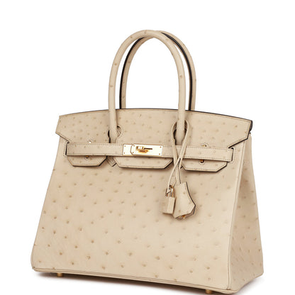 Hermes Birkin 30 Parchemin Ostrich Gold Hardware