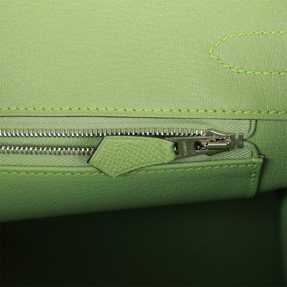 Hermes Birkin 30 Vert Criquet Epsom Palladium Hardware