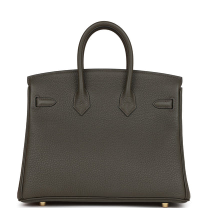 Hermes Birkin 25 Vert de Gris Togo Gold Hardware