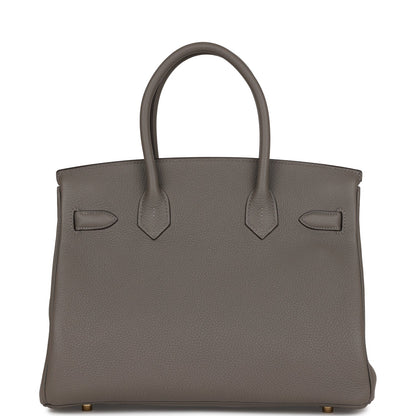 Hermes Birkin 30 Gris Meyer Togo Gold Hardware