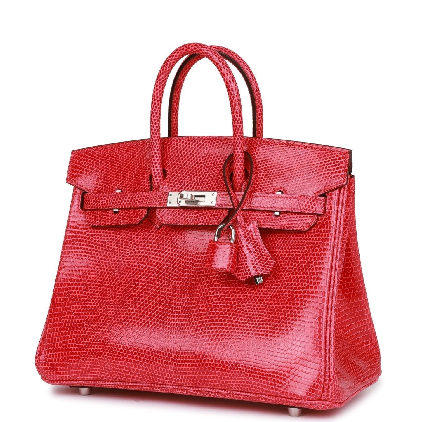 Hermes Birkin 25 Rose Extreme Lizard Palladium Hardware